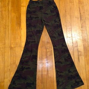 Camo Hippie Bell Bottom Pants